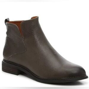 Franco Sarto Leather Hyla Gray Western Ankle Bootie Designer Fall Boots NIB 7